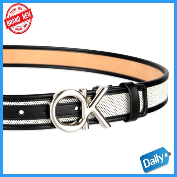 1.25-Inch Puffed Logo Leather Belt for Jeans & Dresses - Picture 3 of 7